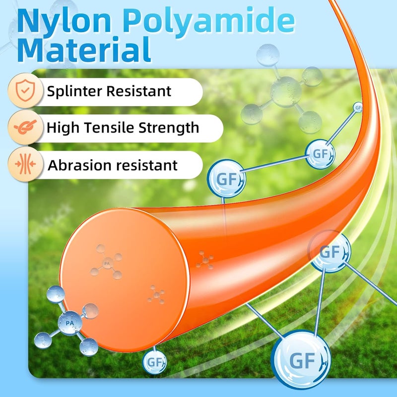 EVENTRONIC Weed Eater String, Trimmer Line for Universal Replacement, Round Weed Wacker String Fits Medium& Heavy Grass&Weeds, String Trimmer Line of Orange Premium Nylon - Image 4